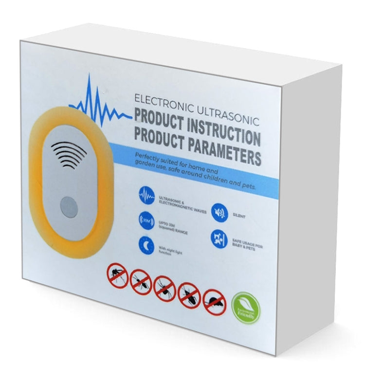 Adjustable Night Light Ultrasonic Mosquito Repeller Mini Home Electronic Mouse Repeller, Spec: UK Plug(White) by buy2fix