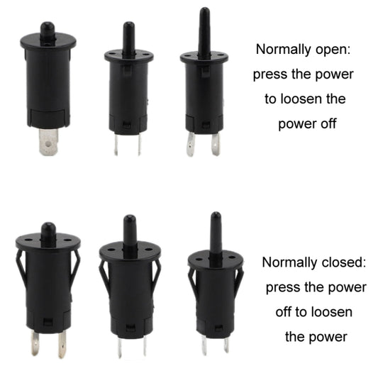 3pcs Refrigerator Door Light Switch Wardrobe Door Self-reset Switch, Size: Normally Open 15mm by buy2fix