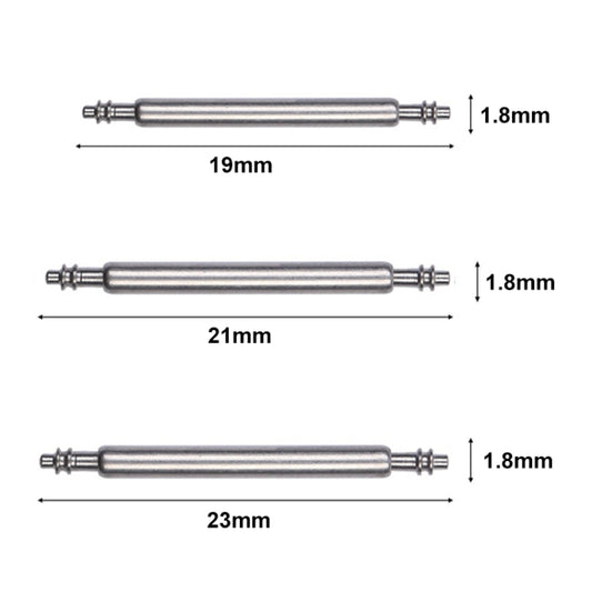 100pcs /Set 304 Stainless Steel Strap Connecting Rod Strap Switch Lugs, Spec: Double (1.8x23mm) - Watch Parts & Tools by buy2fix | Online Shopping UK | buy2fix