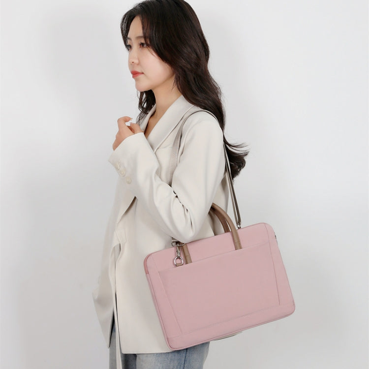 15 -16.1 Inch Oxford Cloth Laptop Bag Crossbody Carrying Case Briefcase(Gray) by buy2fix