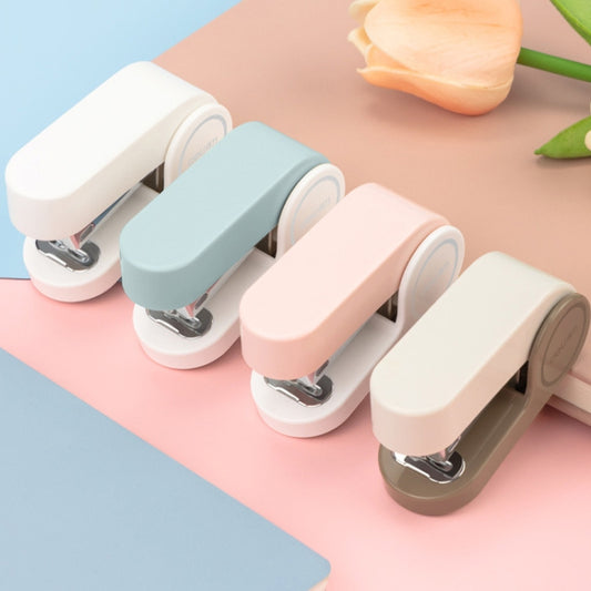 Deli Mini Stapler Includes 830 Staples ,12 Sheet Capacity(White) by DELI