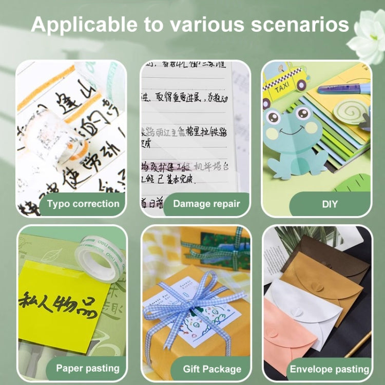 8 Rolls Wide 1.8cm x Length 27.3m Deli Small High Viscosity Office Transparent Tape Student Stationery Tape by Deli