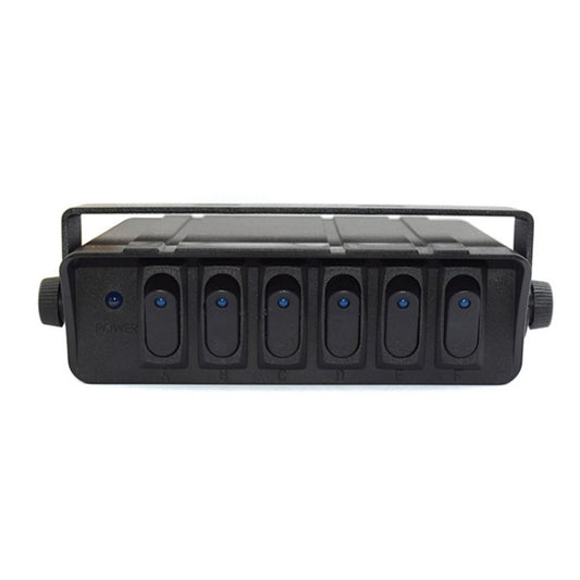 12V Ship Car 6-digit 3PIN Switch Panel Control System With Wiring(Blue Light) by buy2fix