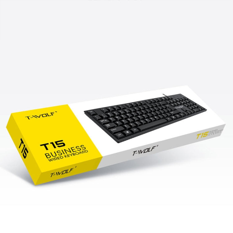 T-WOLF 104-keys USB Computer Office Home Wired Keyboard(T15) by T-WOLF