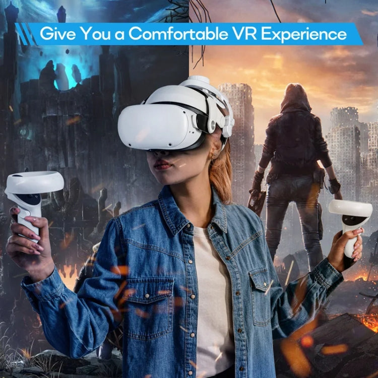 DEVASO VR Glasses Retractable Adjustable Headband Accessories For Meta Quest 3S / Meta Quest 3 / Meta Quest 2 / Meta Quest Pro / Pico 4 / Pico 4 Pro(White) by buy2fix