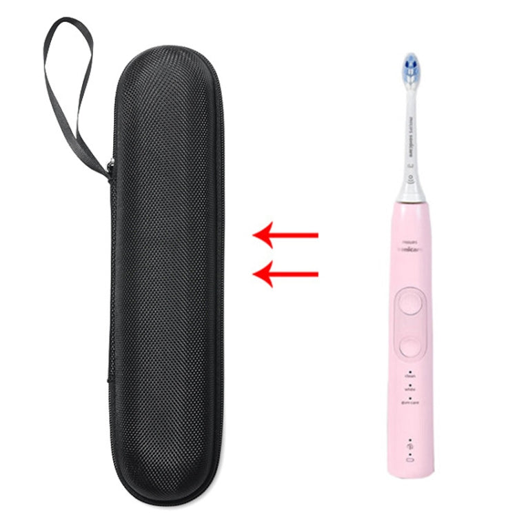 For Philips HX6856-12 Electric Toothbrush Travel Storage Box Protective Case(Black) by buy2fix