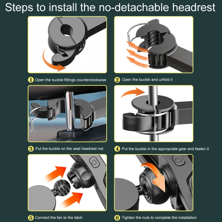 SUITU F4208 Car Cooling Fan Vehicle Rear Seatback USB Dual-Head Electrical Fan(Yellow And Black) by SUITU