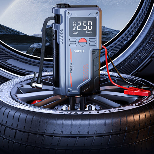 SUITU ST-9631 8pcs /Set Portable Outdoor Car Battery Emergency Start Power Car Inflatable Pump, Style: Ordinary Clip by SUITU