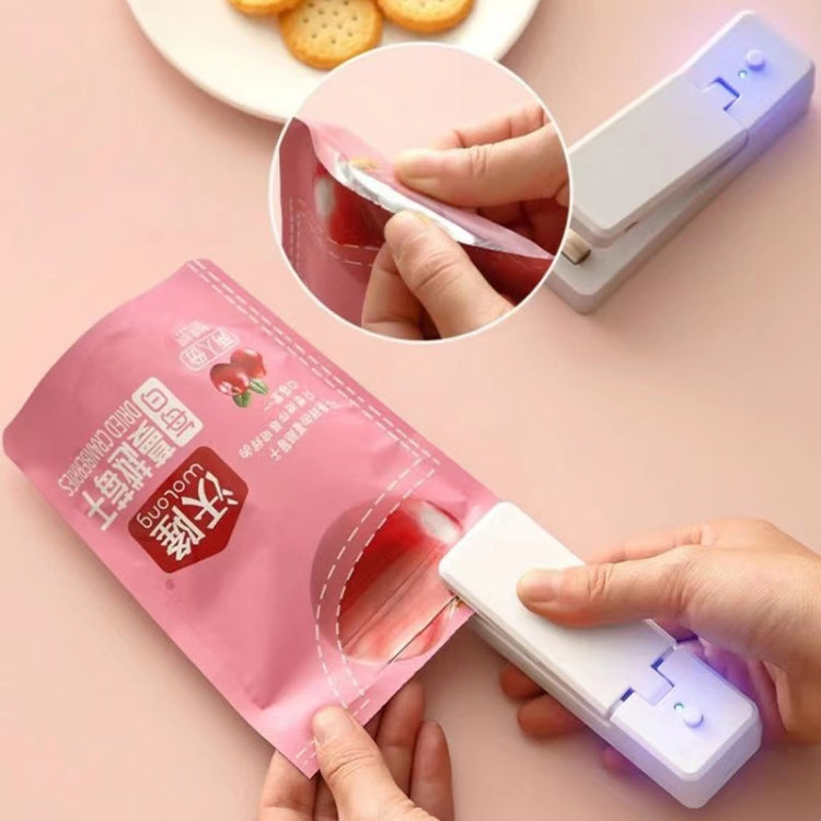 USB Charging Mini Magnetic Sealing Machine Portable Sealing Clip Food Moisture-proof Sealer(Pink) by buy2fix