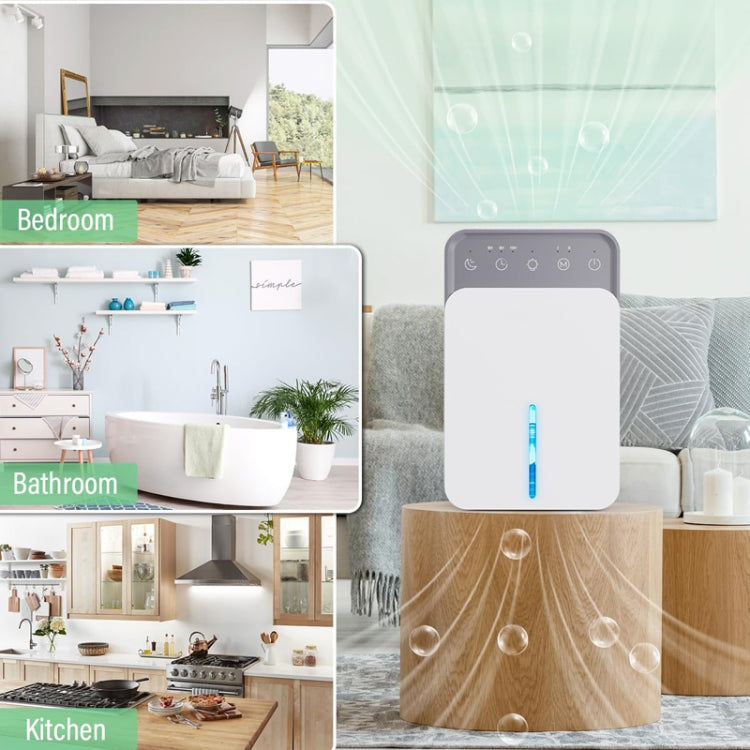 1500ml Semiconductor Dehumidifier with Automatic Defrost Function, Timer, Sleep Mode EU Plug by buy2fix