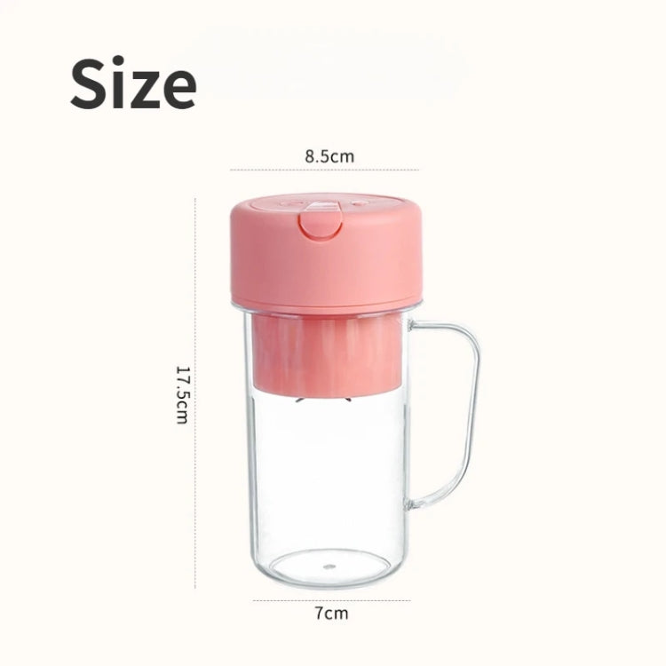 420ml 6 Blades Straw Juice Cup USB Charging Portable Fruit Juicer Smoothie Maker(Green) by buy2fix
