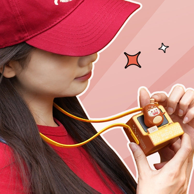 Cartoon Game Console Shape USB Charging Portable Bladeless Halter Fan(Panda Boxer) by buy2fix