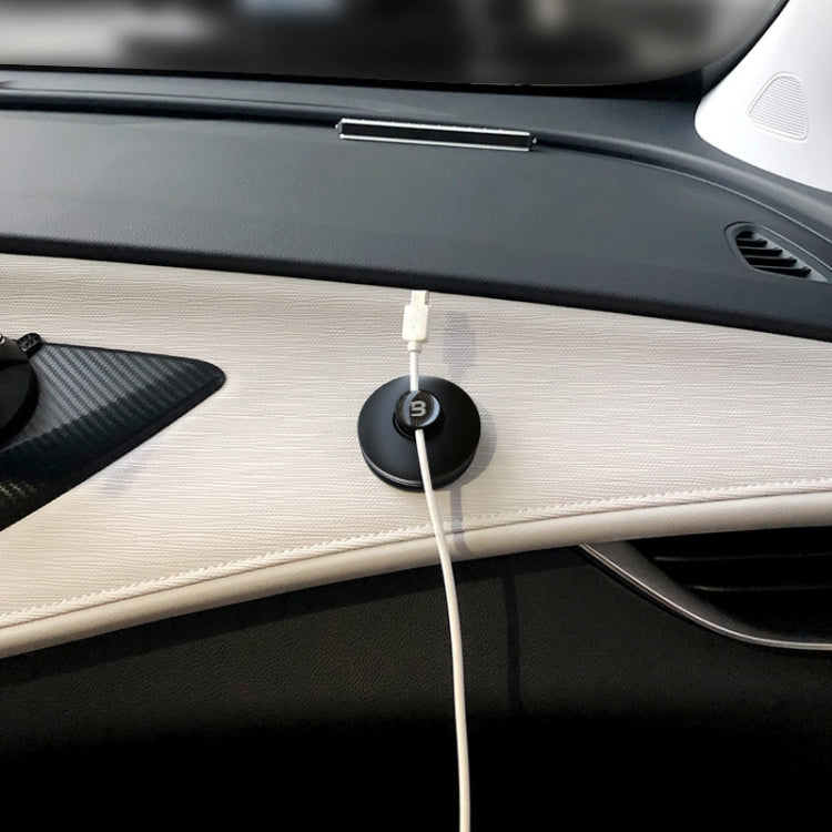 BEN.JACK Desktop Data Cable Storage Buckle Headphone Cable Holder(Black) by BEN.JACK