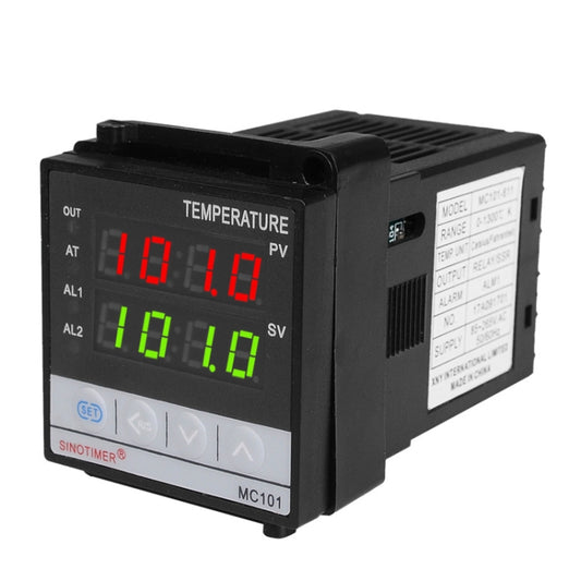 SINOTIMER MC101 Universal Input Short Case PID Intelligent Temperature Controller Meter Heating Cooling Relay SSR Solid State Output by SINOTIMER