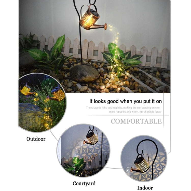 Iron Hollow Projection Light Solar Outdoor Waterproof Garden Kettle Light Lawn Landscape Ground Plug Decorative Light, Style: Small by buy2fix