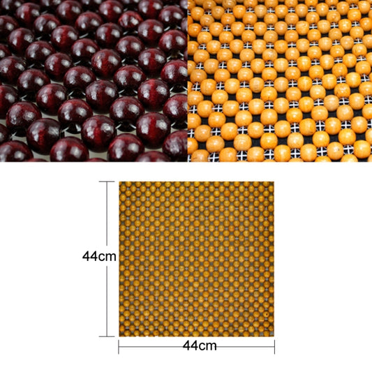 44x44cm Summer Car Pure Wood Beads Square Seat Cushion(Yellow) by buy2fix
