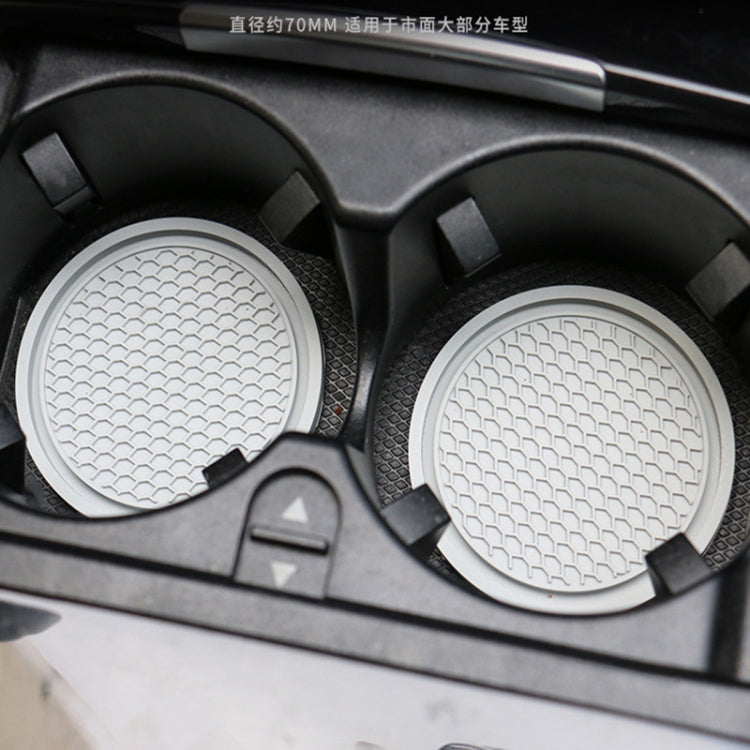 3pcs 7cm Car Diamond-free Water Coaster Interior Anti-slip Mat(Blue) by buy2fix