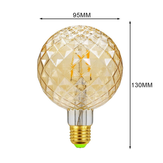 E27 Screw Port LED Vintage Light Shaped Decorative Illumination Bulb, Style: G95 Inner Pineapple Gold color(220V 4W 2700K) by buy2fix