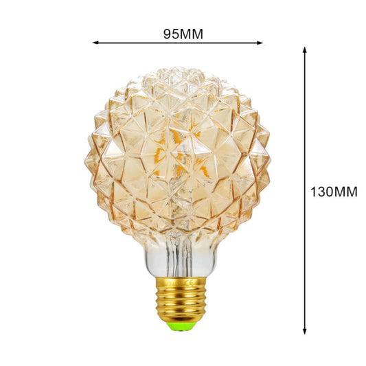 E27 Screw Port LED Vintage Light Shaped Decorative Illumination Bulb, Style: G95 Outer Pineapple Gold(220V 4W 2700K) by buy2fix