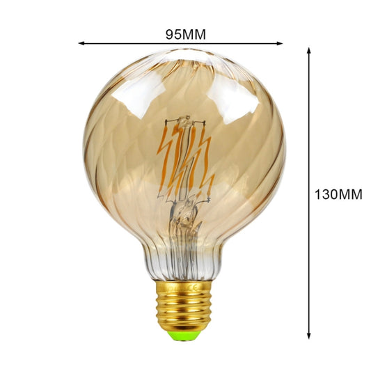 E27 Screw Port LED Vintage Light Shaped Decorative Illumination Bulb, Style: G95 Oblique Gold(110V 4W 2700K) by buy2fix