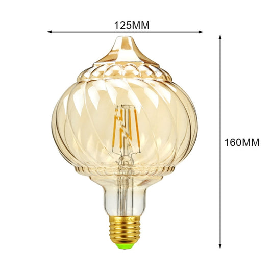 E27 Screw Port LED Vintage Light Shaped Decorative Illumination Bulb, Style: Pointed Pumpkin(110V 4W 2700K) by buy2fix