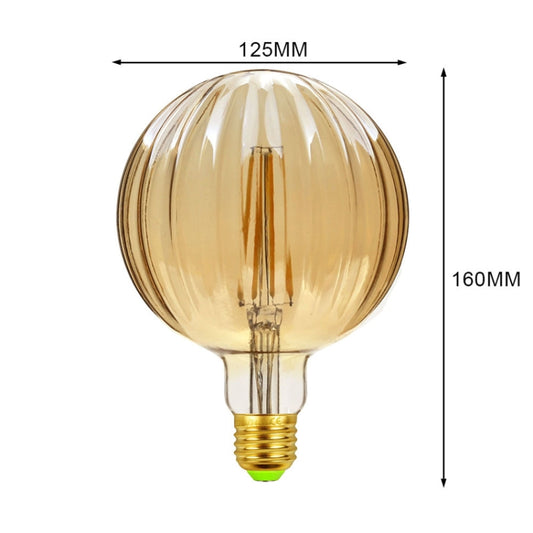 E27 Screw Port LED Vintage Light Shaped Decorative Illumination Bulb, Style: G125 Watermelon Gold(110V 4W 2700K) by buy2fix