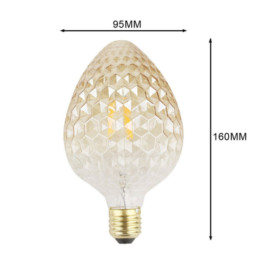 E27 Screw Port LED Vintage Light Shaped Decorative Illumination Bulb, Style: Strawberry Gold(110V 4W 2700K) by buy2fix