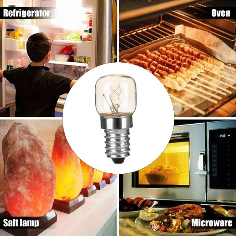 E14 Salt Crystal Lamps High Temperature Resistant Oven Light Bulb, Power: 25W Copper Nickel Plating Lamp Head(2700K Warm White) by buy2fix
