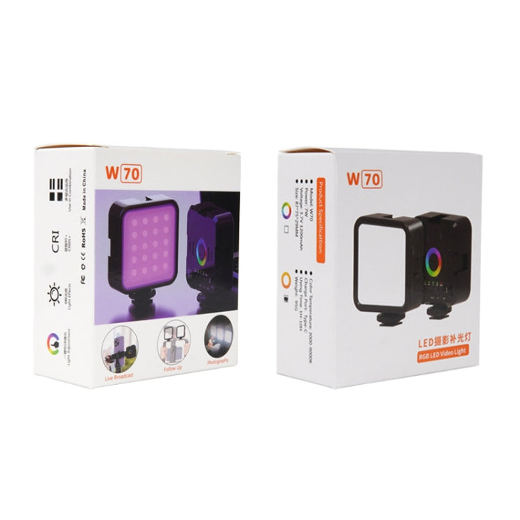 Desiontal W70 Full Color RGB Live Fill Light Portable Small Pocket Light Ambient Photo Handheld Photography Lighting by Desiontal