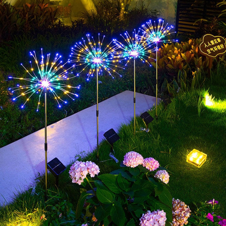 1 Drag 3 Color Light 360 LEDs Solar Fireworks Lamp Grass Globe Dandelion Flash String With Remote Control by buy2fix