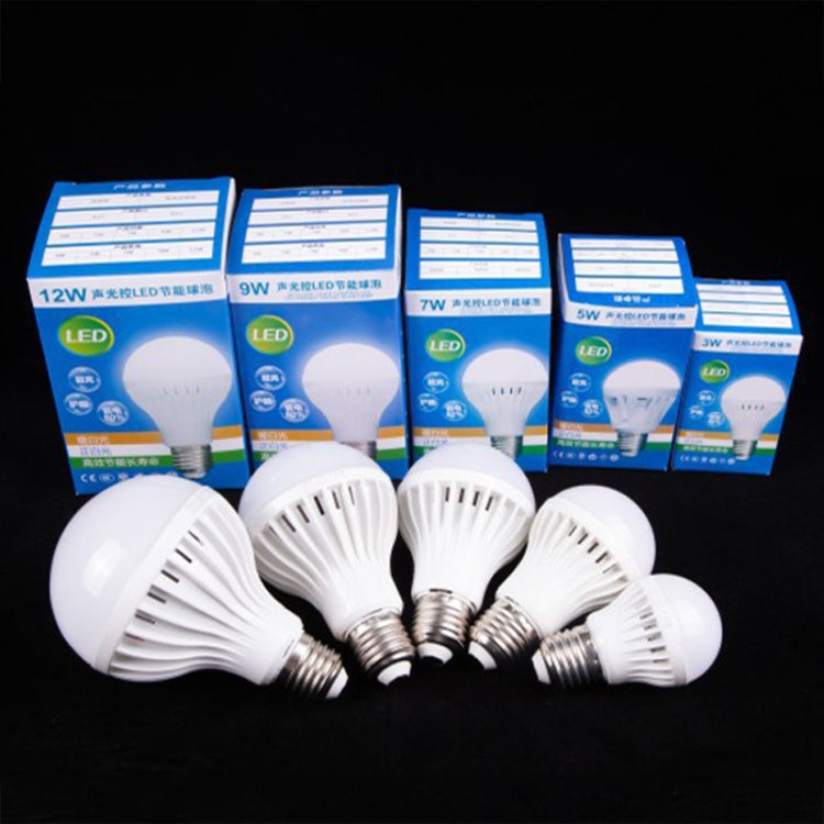 E27 LED Sound/Light Control Bulb Stair Corridor Human Body Sensor Light, Power: 5W(Premium) by buy2fix
