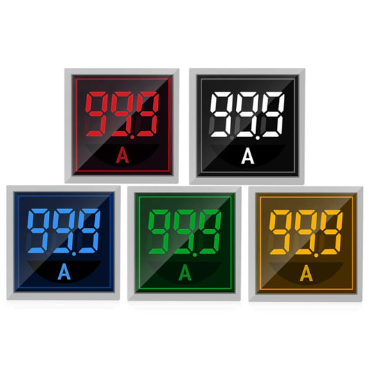 SINOTIMER ST17A Square 22mm LED Digital Display Signal Light AC Current Indicator 0-100A(04 Green) by SINOTIMER