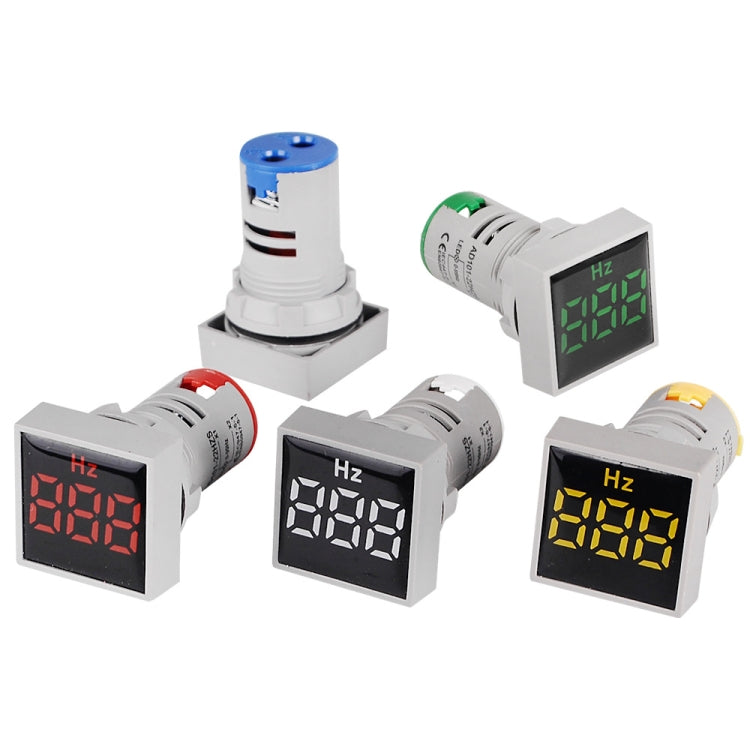 SINOTIMER ST17HZ 22mm Square LED Digital Display 50-75Hz AC Frequency Signal Indicator(03 Blue) by SINOTIMER