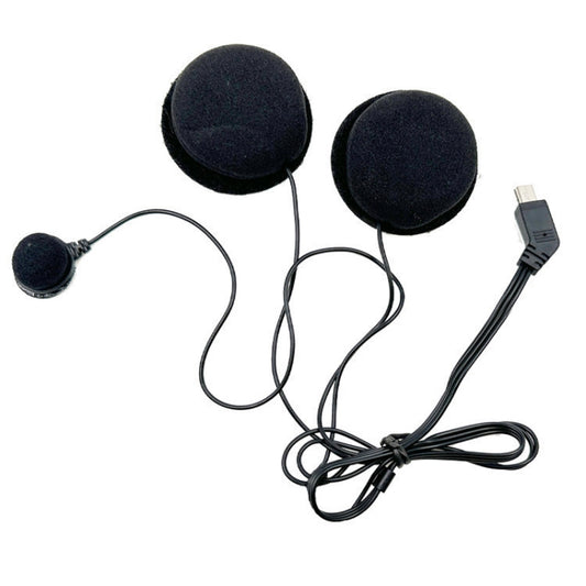 HD Noise-Proof Helmet Intercom Headset Microphone(10Pin Plug+Single Microphone+Double Speaker) by buy2fix