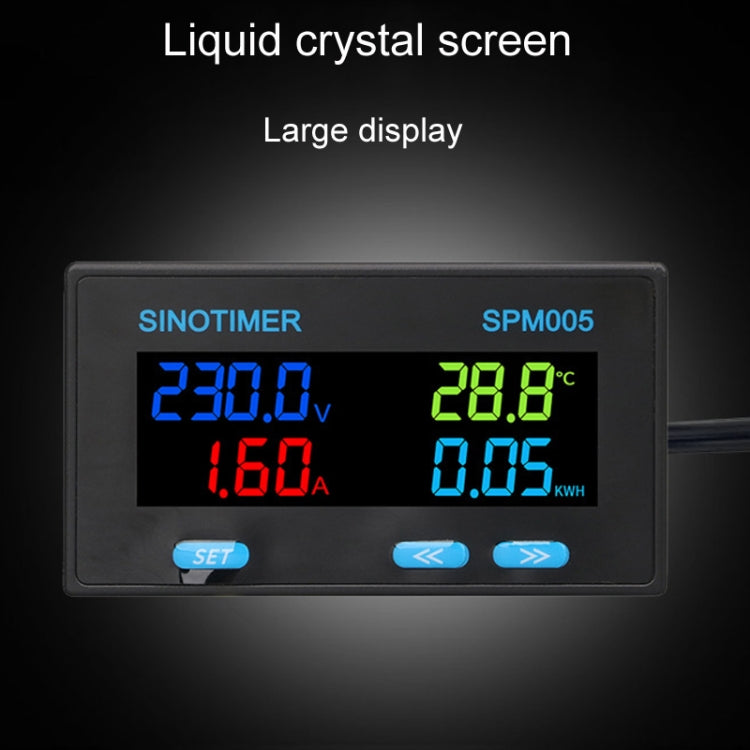 SINOTIMER SPM005 AC Digital Display Voltage Current Power Electricity Multifunctional Monitoring Meter, Specification: 100A by SINOTIMER