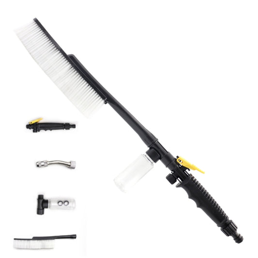 High Pressure Car Wash Nozzle Soft Bristle Long Handle Brush Foam Bottle Tool Set, Specification: Set 1 by buy2fix