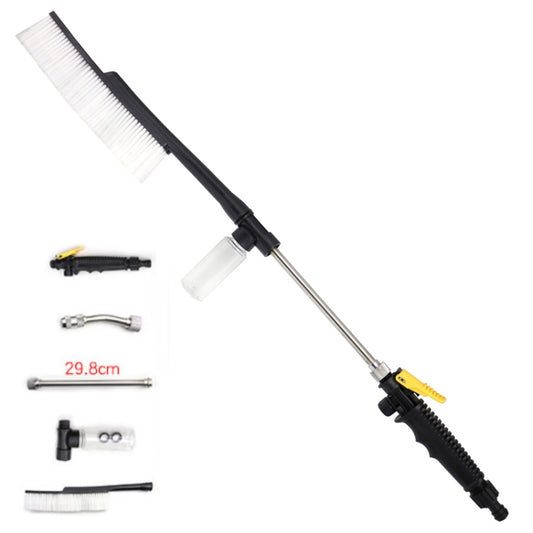 High Pressure Car Wash Nozzle Soft Bristle Long Handle Brush Foam Bottle Tool Set, Specification: Set 3 by buy2fix