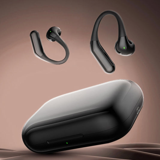 Half In-Ear Bluetooth Earphones Wireless Sports On-Ear Earphone(Black) by buy2fix