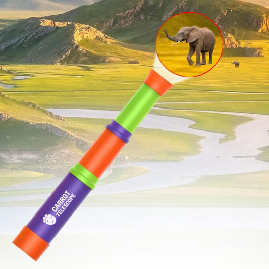 8X HD Radish Telescope Retractable Focusing Children Science Education Toys(Random Color) by buy2fix