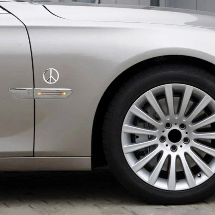 Car Anti-War Peace Sign Three-Dimensional Metal Stickers, Color: Gold by buy2fix