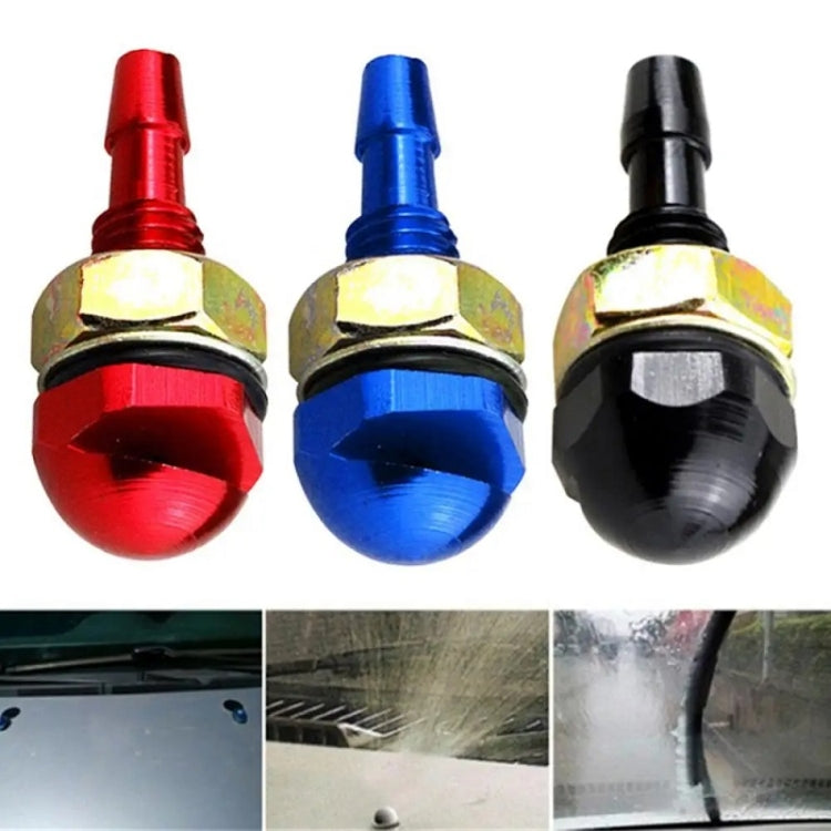 2pcs /Set Automotive Glass Washer Sprayer Aluminum Cap Nozzle(Black) by buy2fix