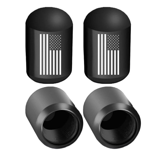4pcs /Set Car Tire Capsule Aluminum Alloy Screw Dustproof Valves(Black) by buy2fix