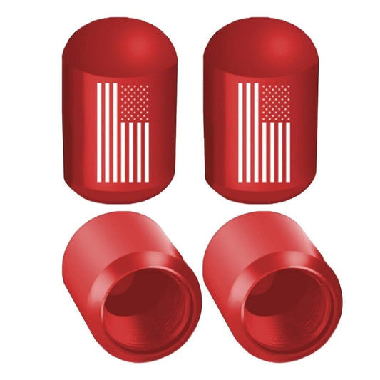 4pcs /Set Car Tire Capsule Aluminum Alloy Screw Dustproof Valves(Red) by buy2fix
