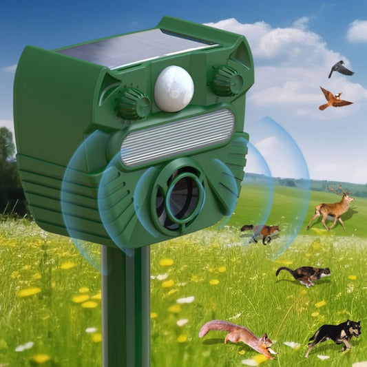 Outdoor Solar Animal Driving Device Ultrasonic Waterproof Infrared Sensor by buy2fix