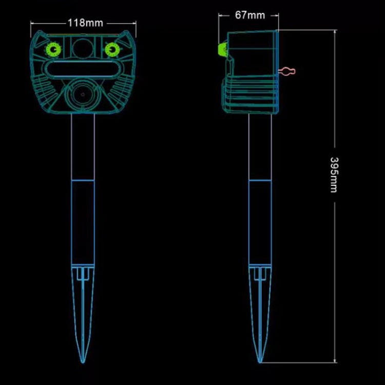 Outdoor Solar Animal Driving Device Ultrasonic Waterproof Infrared Sensor by buy2fix