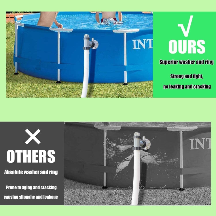 2pcs 10255 For Intex Pool Plunger Valves O-Ring Rubber 25076RP Washer Ring Kit - Swimming Pool Parts by buy2fix | Online Shopping UK | buy2fix