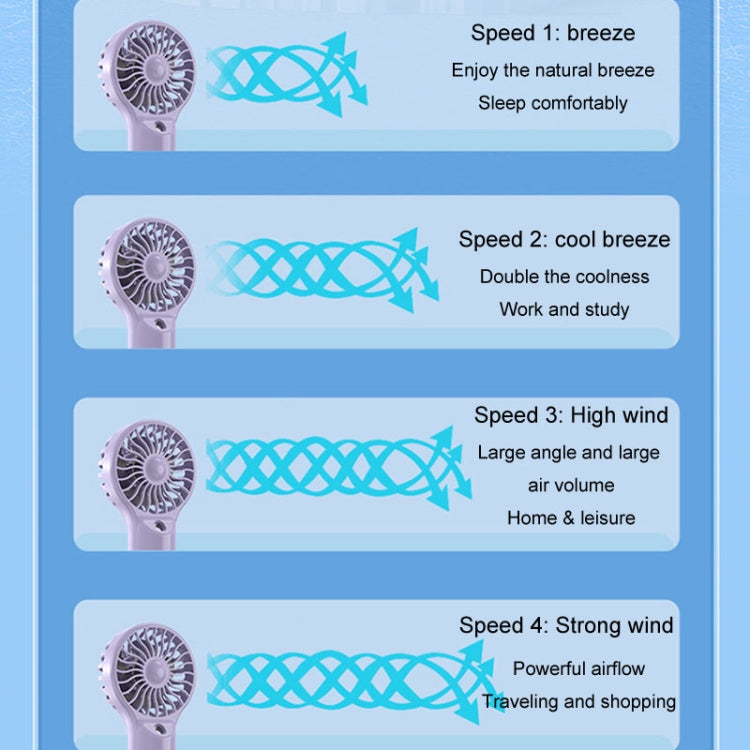 USB Rechargeable Handheld Misting Fan Portable Hydration Electrical Fan(Grey) by buy2fix