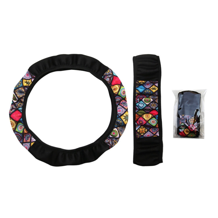 Color-blocked Neoprene Elastic Steering Wheel Cover Without Inner Ring(Random Pattern Delivery) by buy2fix