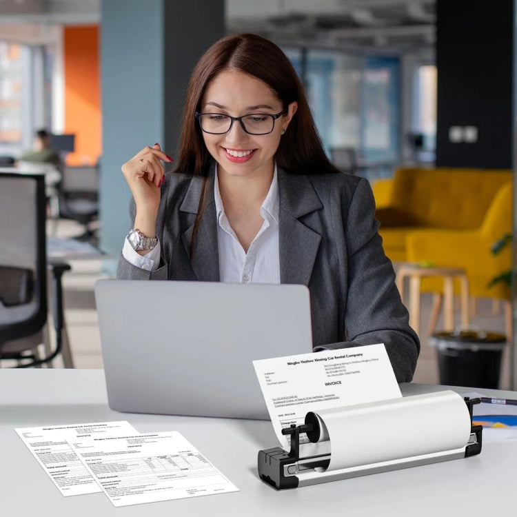 Phomemo 1 Roll A4 Thermal Paper Use With M08F Printer Holder For M832/M833/M834/M835/P831/Q302 Printer by Phomemo