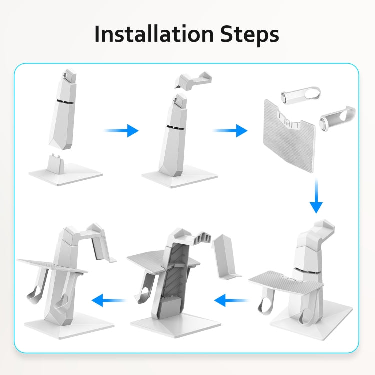 VR Headset Storage Display Stand For Apple Vision Pro / Meta Quest 3 / 2 / Pro(White) by buy2fix